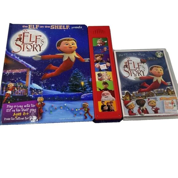 Elf on the Shelf Story Book DVD Childrens Christmas Lot 2 New - Picture 1 of 7
